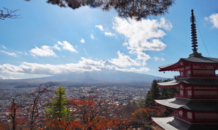 【2019 紅葉河口湖】富士山、楓紅、五重塔（忠靈塔）—新倉山淺間公園
